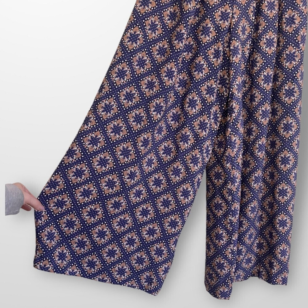 Maeve NWT Purple Terrace Floral Wide Leg Pants 2 - Picture 7 of 12